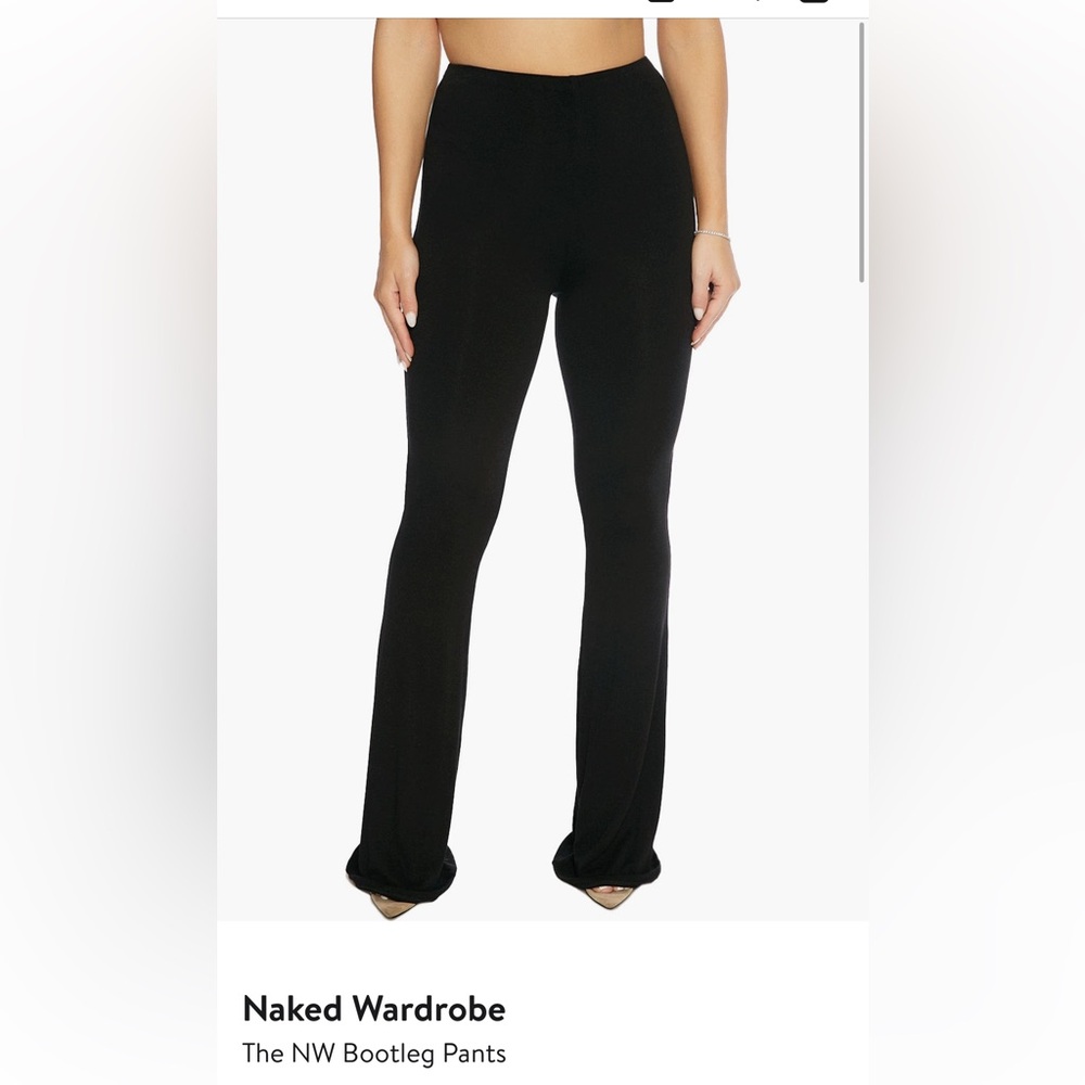 Naked Wardrobe Black Boot Cut Pants